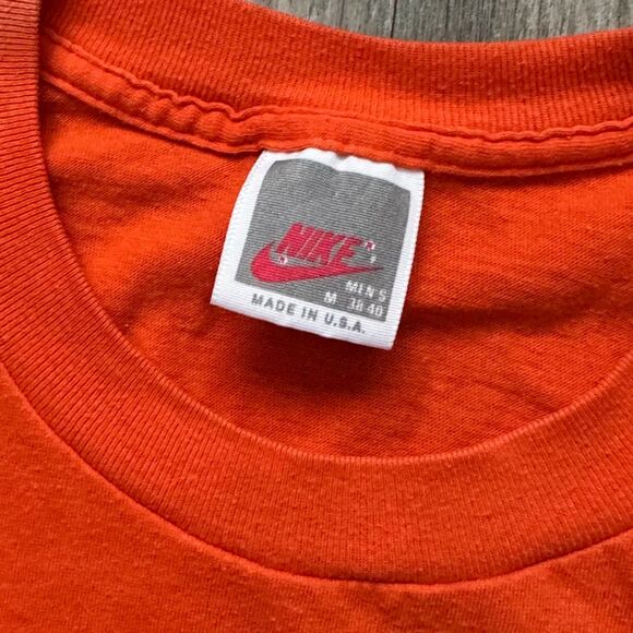 Vintage 80s Nike Swoosh Logo Single Stitched T-Shirt Size M - Picture 3 of 5